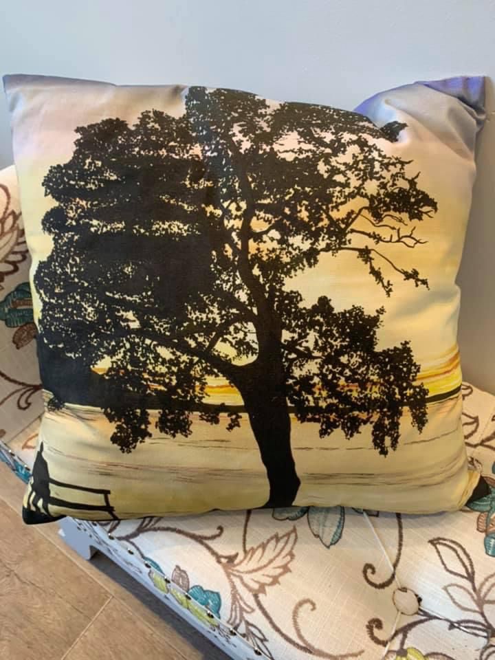 Memories by Lough Melvin Cushion by Michelle Duffy Camlake Canvas