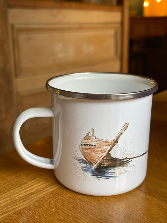 Bád Eddie enamel camping mug