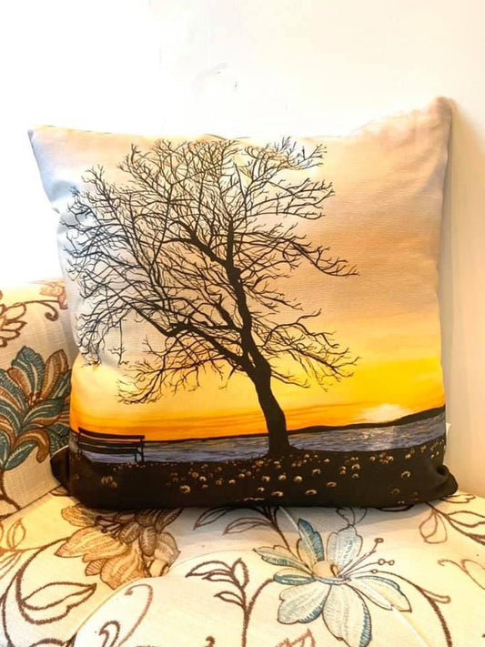 A thousand wishes, Lough Melvin Cushion by Michelle Duffy Camlake Canvas