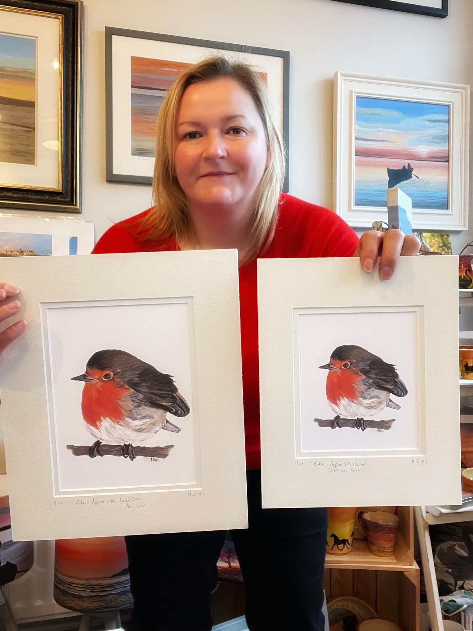 Robin - Limited Edition Print by Michelle Duffy Camlake Canvas