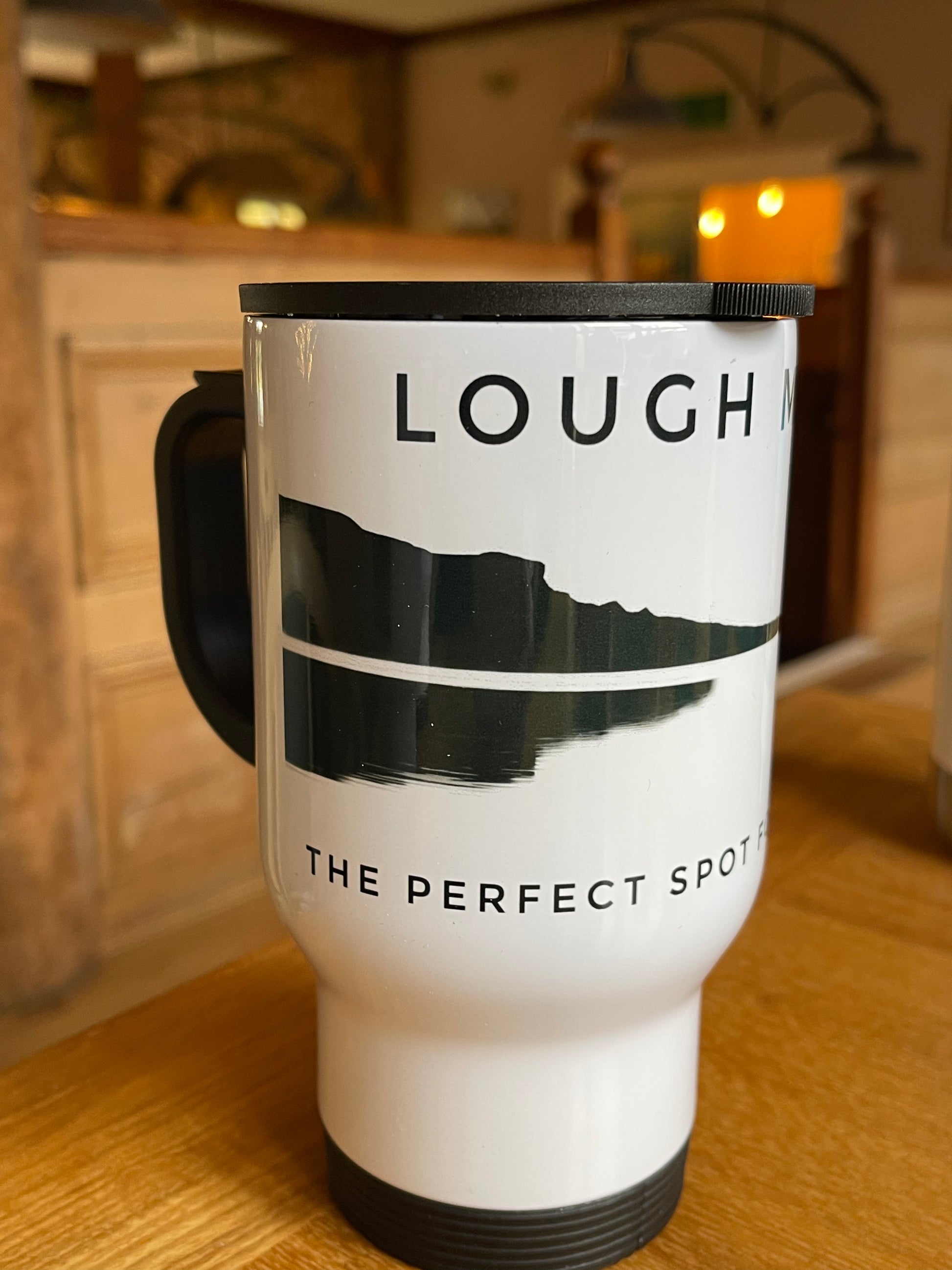 Lough Melvin Travel Mug from Michelle Duffy Camlake Canvas Garrison County Fermanagh