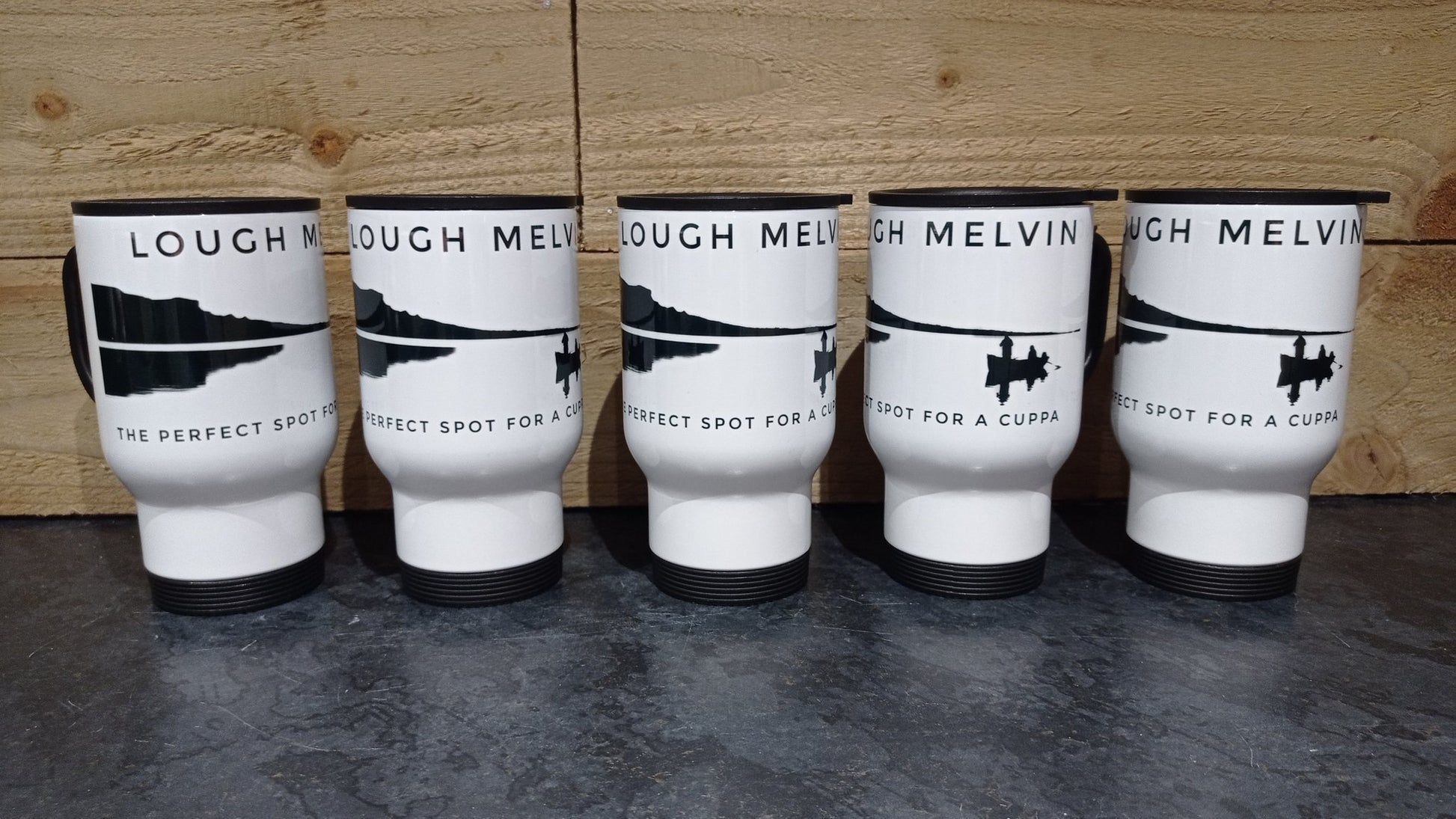 Lough Melvin Travel Mug from Michelle Duffy Camlake Canvas Garrison County Fermanagh