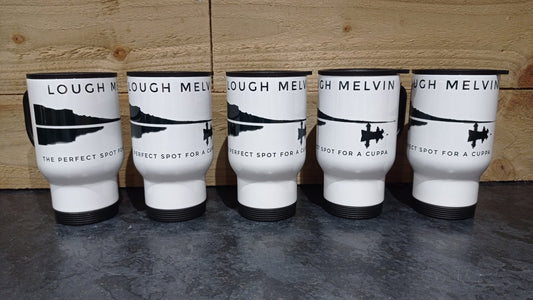 Lough Melvin Travel Mug from Michelle Duffy Camlake Canvas Garrison County Fermanagh