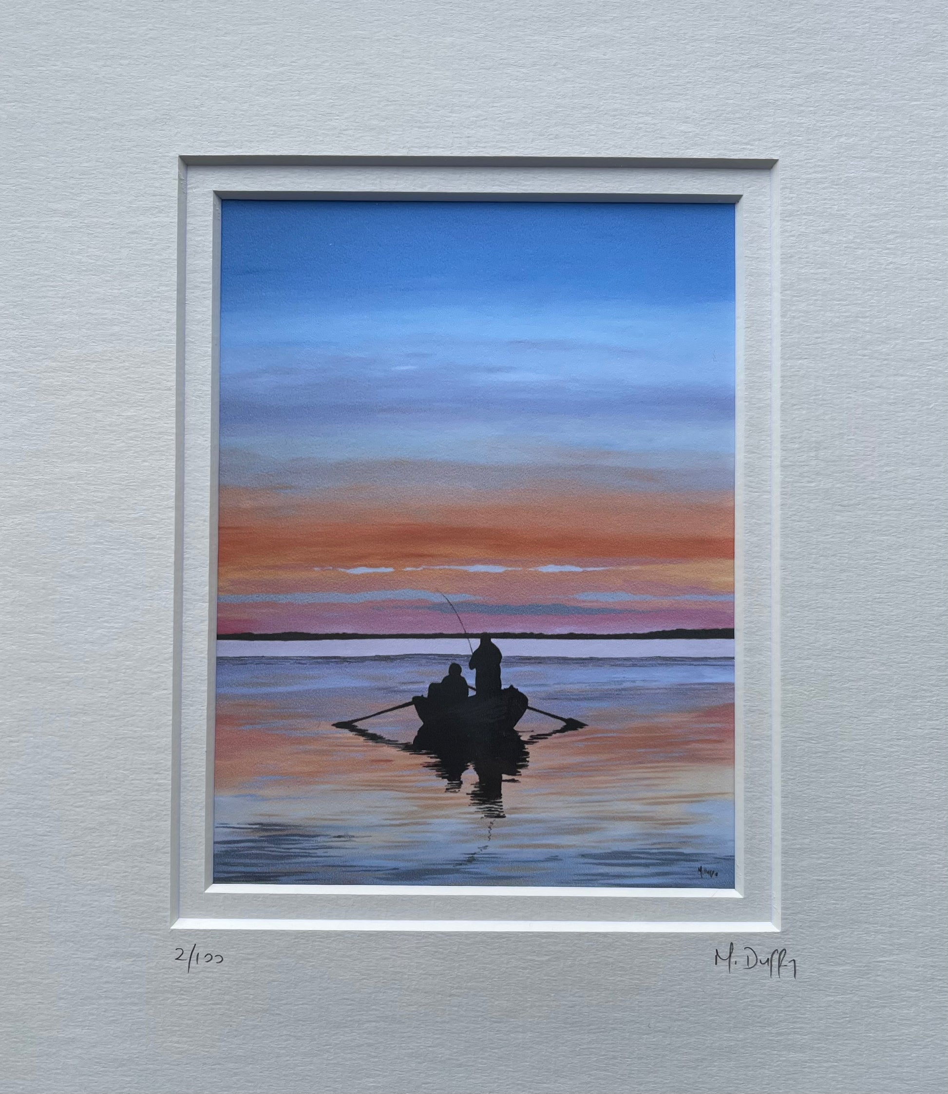 Perfect Tranquility Fishing - Limited Edition Art Print by Michelle Duffy Camlake Canvas
