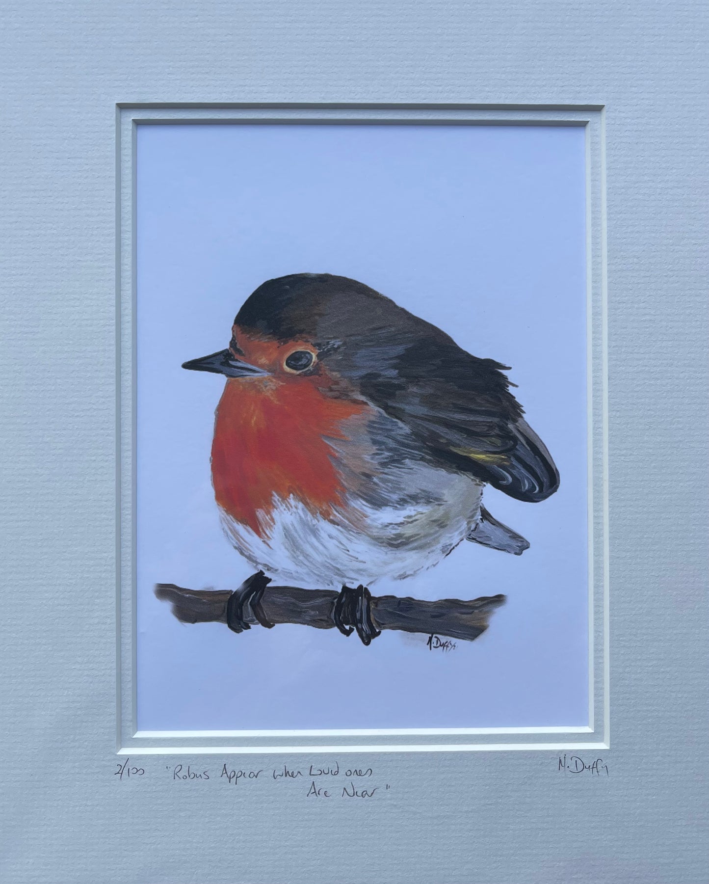 Robin Limited edition Art print by Michelle Duffy Camlake Canvas