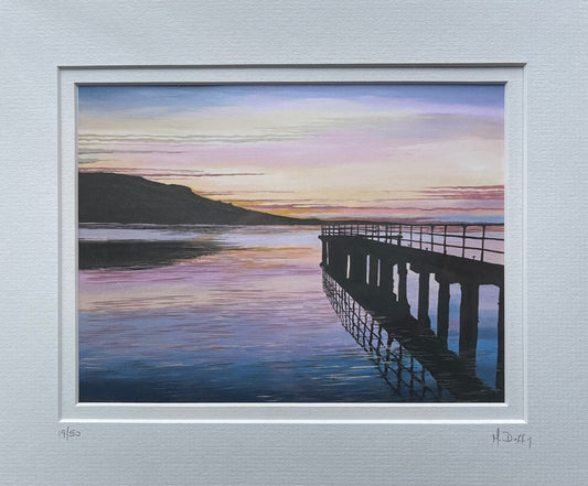 The Pier at Sunset, Lough Melvin - Limited Edition Print